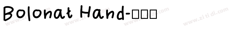 Bolonat Hand字体转换
